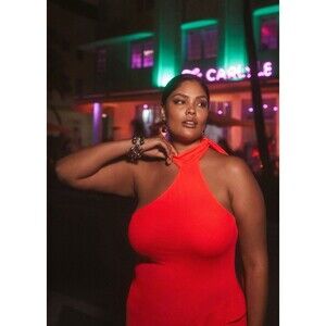 Anthropologie Vibrant Red Halter Maxi Dress